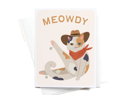 Meowdy Greeting Card - Onderkast Studio
