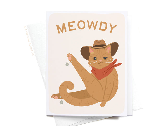 Meowdy Greeting Card - Onderkast Studio