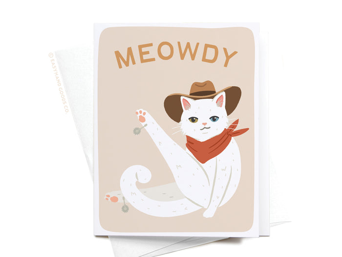 Meowdy Greeting Card - Onderkast Studio