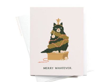 Merry Whatever Cat Greeting Card