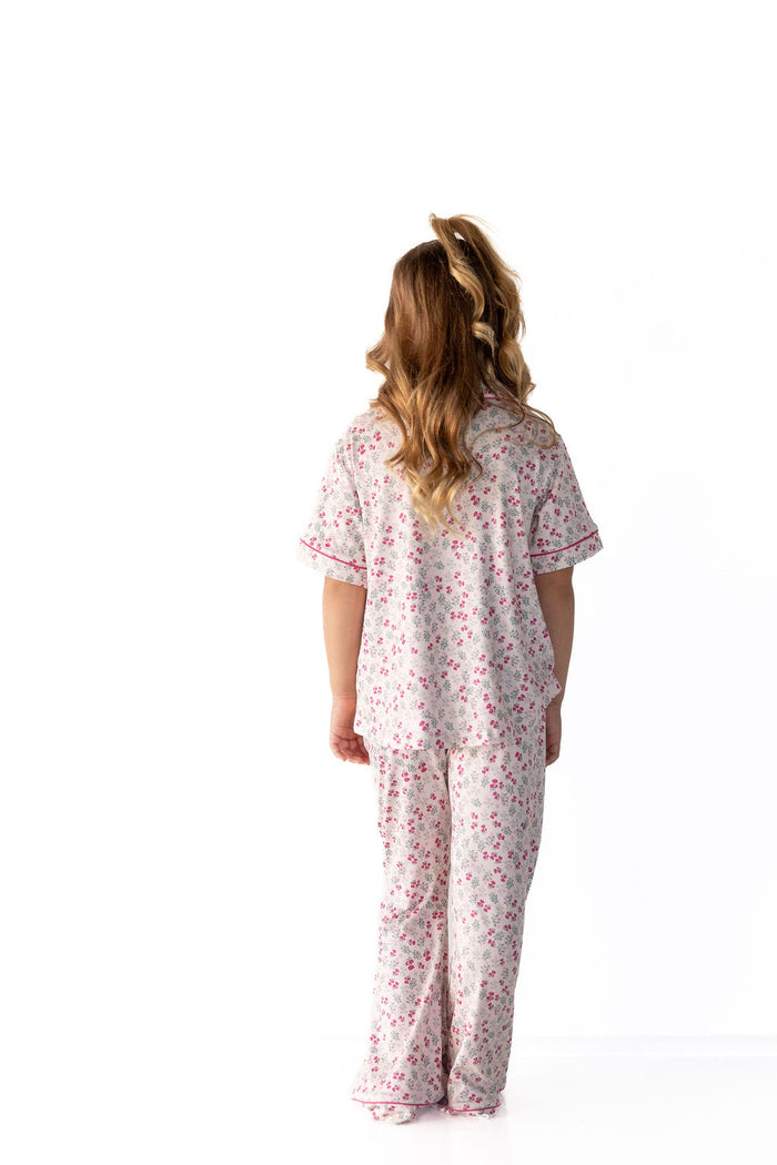 MINI BERRY FLORAL | GIRLS' BUTTON UP SHORT SLEEVE SET