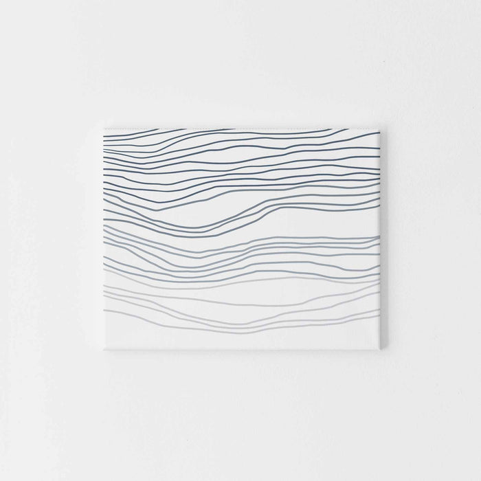 Blue Abstract Ocean Waves Wall Art Print or Canvas - Jetty Home