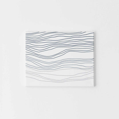 Blue Abstract Ocean Waves Wall Art Print or Canvas - Jetty Home
