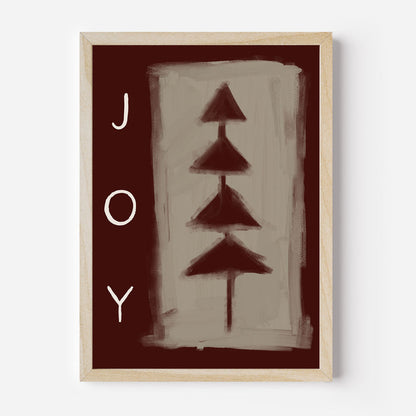 Minimalist Christmas Joy - Art Print or Canvas - Jetty Home
