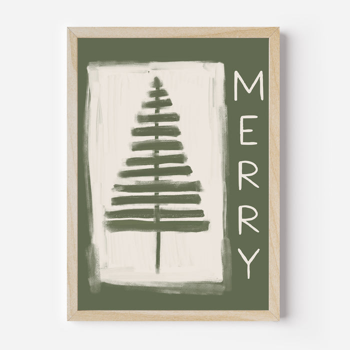 Minimalist Christmas Merry - Art Print or Canvas - Jetty Home