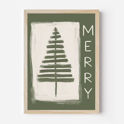 Minimalist Christmas Merry - Art Print or Canvas - Jetty Home