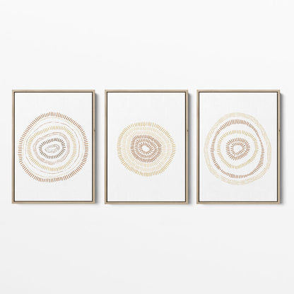 Minimalist Circle Blooms - Set of 3 - Jetty Home