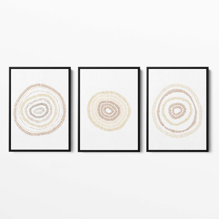 Minimalist Circle Blooms - Set of 3 - Jetty Home