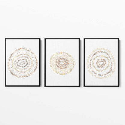 Minimalist Circle Blooms - Set of 3 - Jetty Home