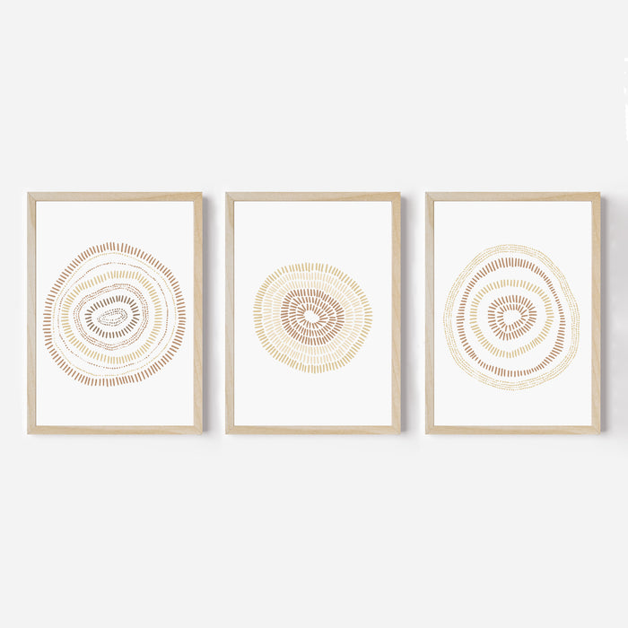 Minimalist Circle Blooms - Set of 3 - Jetty Home