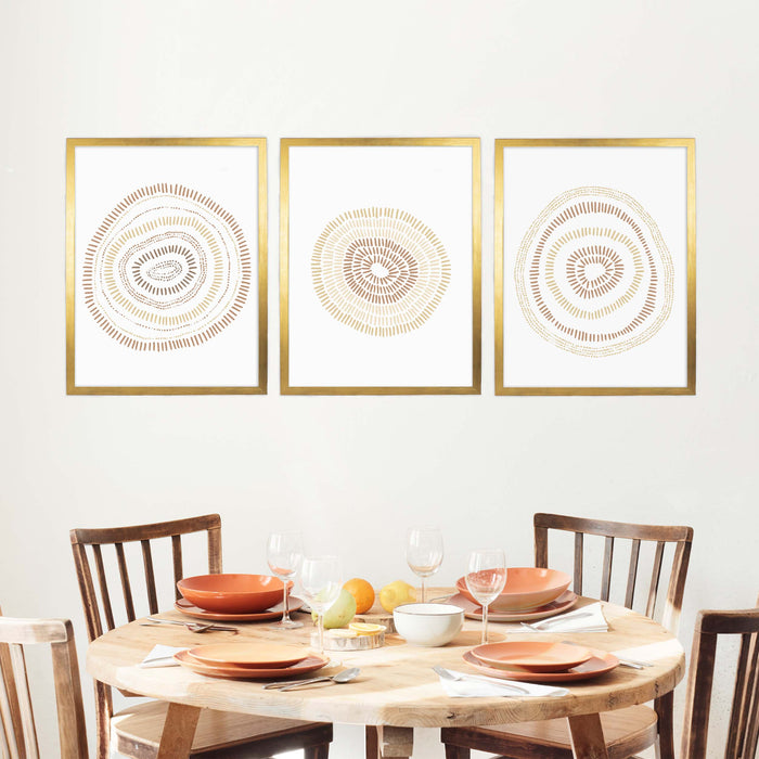 Minimalist Circle Blooms - Set of 3 - Jetty Home
