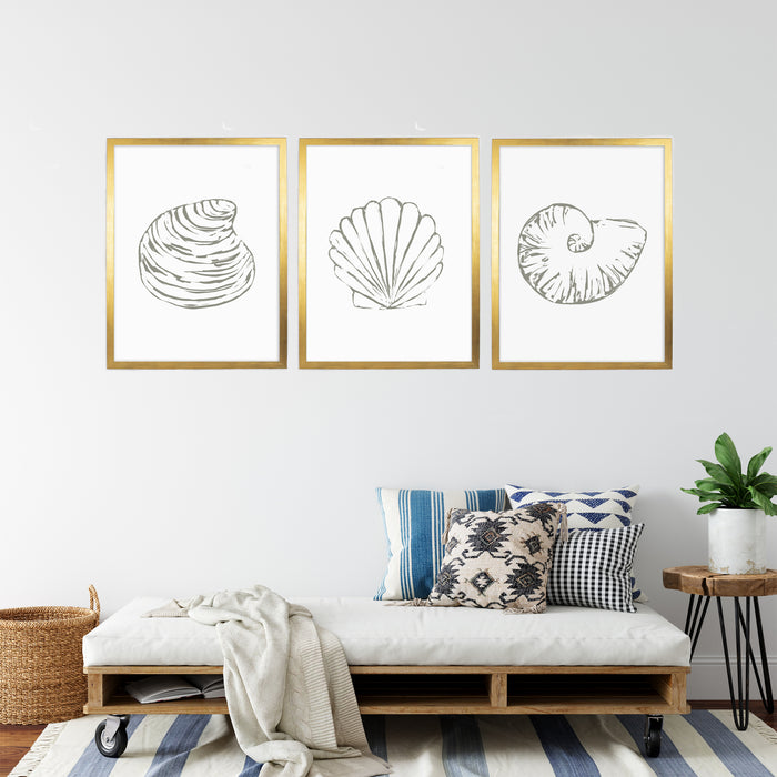 5"x7" / Art Print Set / Antique Gold