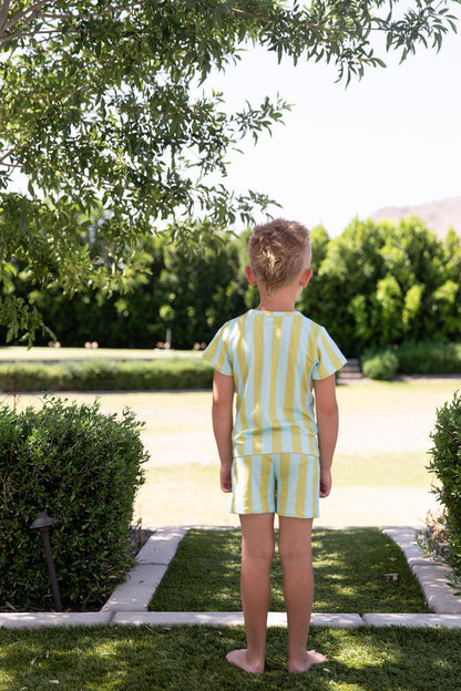 MINT + MUSTARD STRIPE | SHORT SET