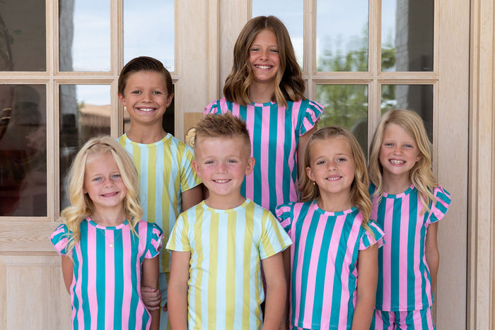 MINT + MUSTARD STRIPE | SHORT SET