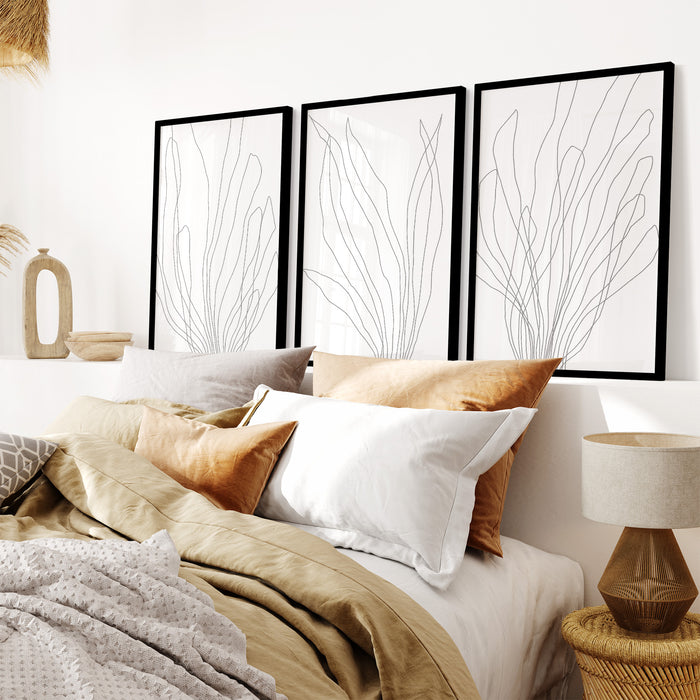 Modern Minimalist Seaweed Illustration - Set of 3 - Jetty Home