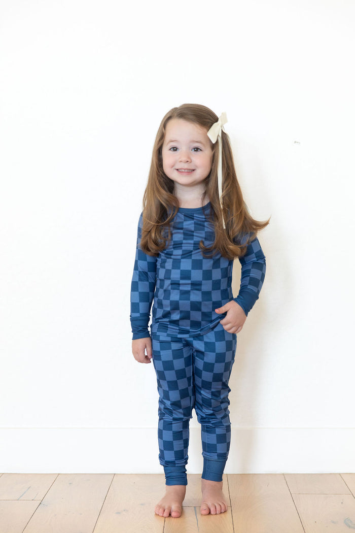 NAVY CHECKER | LONG SLEEVE