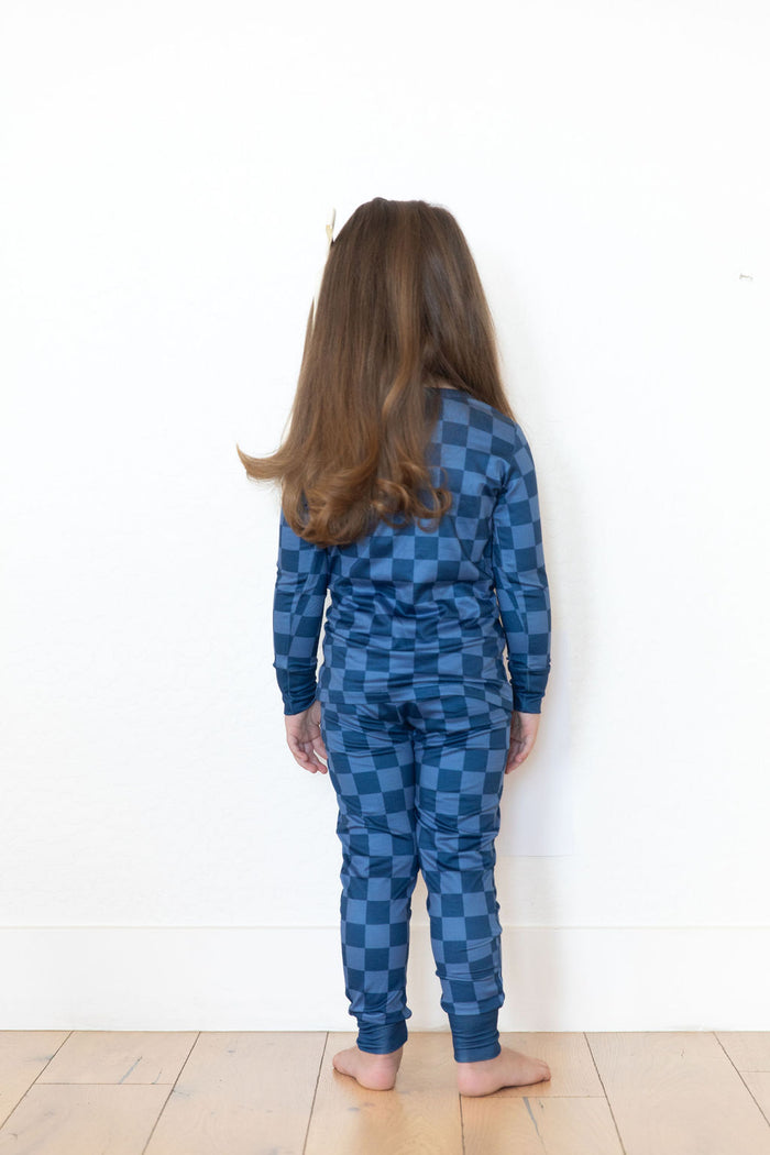 NAVY CHECKER | LONG SLEEVE