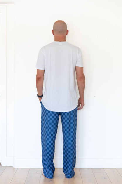 NAVY CHECKER | MEN'S PANTS