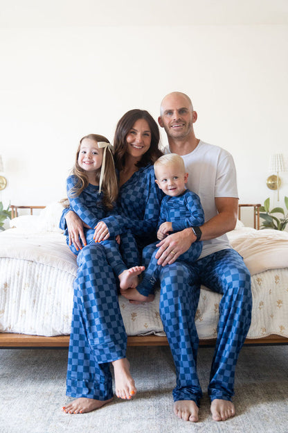 NAVY CHECKER | MEN'S PANTS