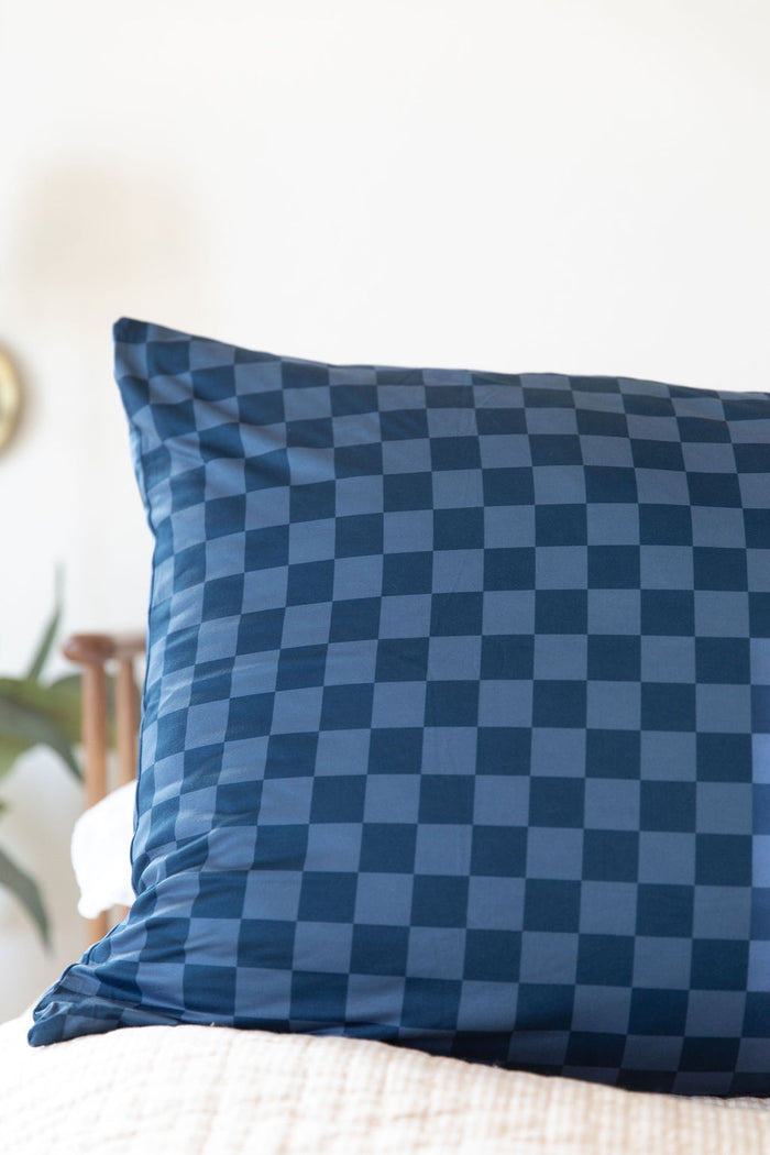NAVY CHECKER | PILLOW CASE