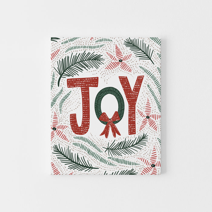 Christmas Joy Modern Holiday Decor Wall Art Print or Canvas - Jetty Home