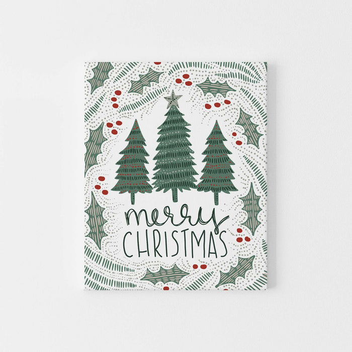 Merry Christmas Modern Nordic Decor Wall Art Print or Canvas - Jetty Home
