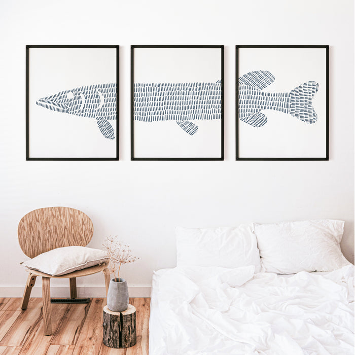 Northern Pike Lake Fish - Set of 3 - Jetty Home