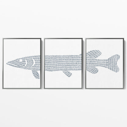 Northern Pike Lake Fish - Set of 3 - Jetty Home