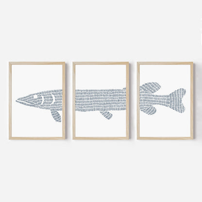 Northern Pike Lake Fish - Set of 3 - Jetty Home
