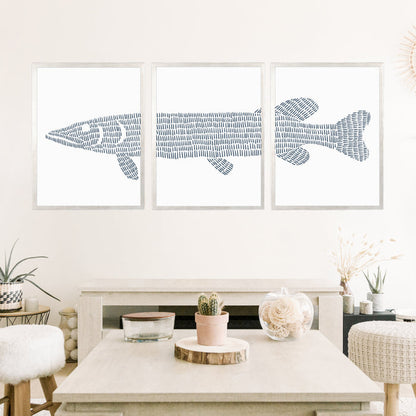 Northern Pike Lake Fish - Set of 3 - Jetty Home