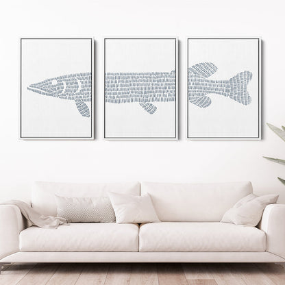 Northern Pike Lake Fish - Set of 3 - Jetty Home