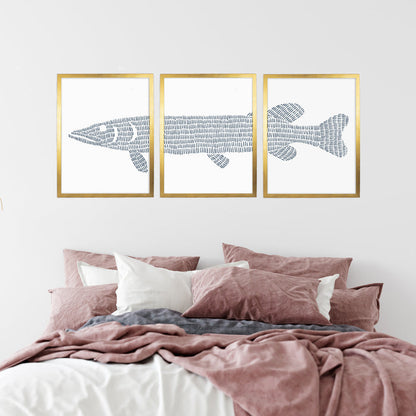 5"x7" / Art Print Set / Antique Gold