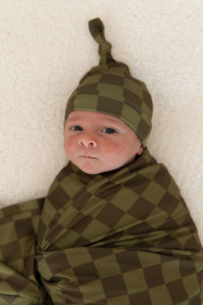 OLIVE CHECKER | BEANIE