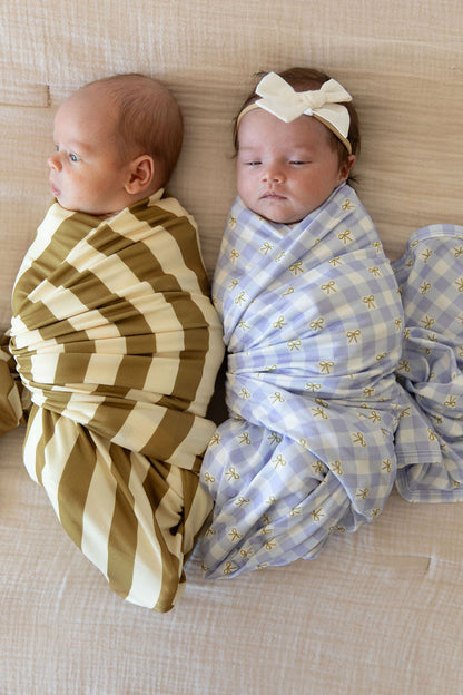OLIVE STRIPE | SWADDLE