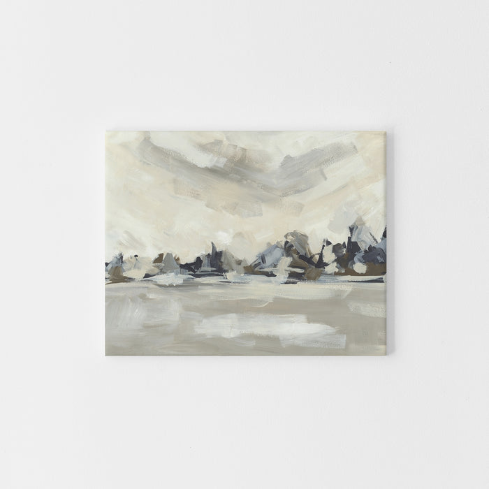 On the Horizon Modern Landscape Beige Painting Wall Art Print or Canvas - Jetty Home