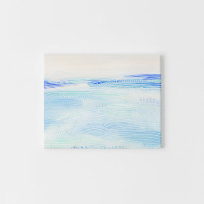 Coastal Landscape Watercolor Painting Beach House Wall Art Print or Canvas - Jetty Home