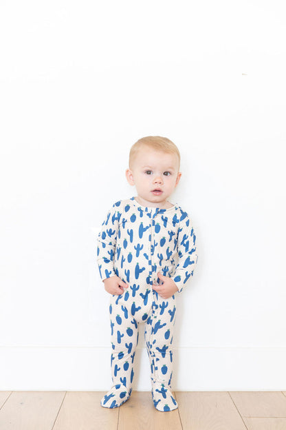 PHOENIX CACTUS (BLUE) | FOOTIE ONE PIECE