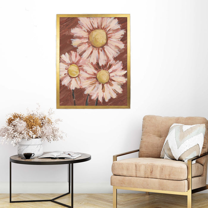 Pink and Rust Daisy Floral - Jetty Home