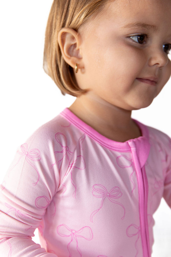 PINK BOWS | ZIPPER ONE PIECE