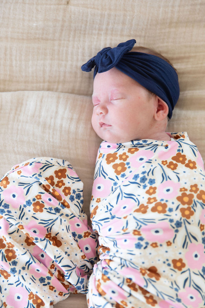 PINK FALL FLORAL | SWADDLE