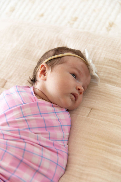PINK PLAID | SWADDLE