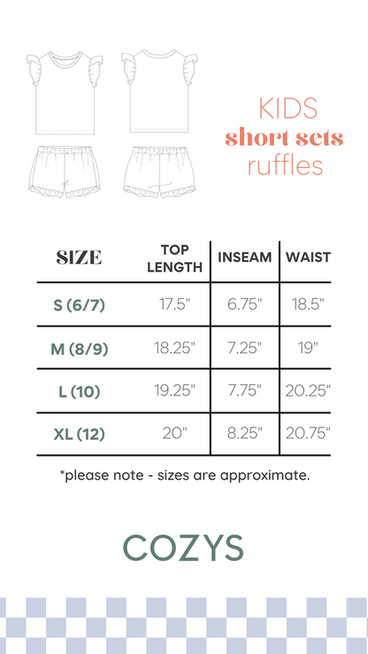 PINK STARS | RUFFLE SHORT SET