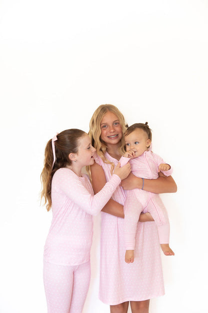 PINK + WHITE MINI HEARTS | LONG SLEEVE