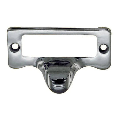 Polished Nickel Label Holder with Finger Pull