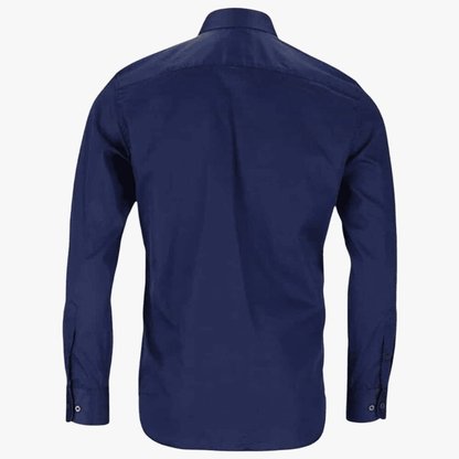 Polo Mens Custom Fit Greig Long Sleeve Shirt Navy | Polo