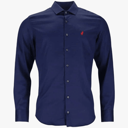 Polo Mens Custom Fit Greig Long Sleeve Shirt Navy | Polo