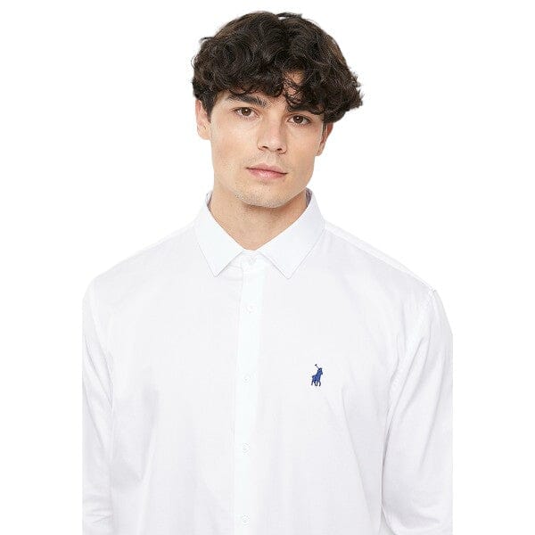 Polo Mens Custom Fit Greig Long Sleeve Shirt White | Polo