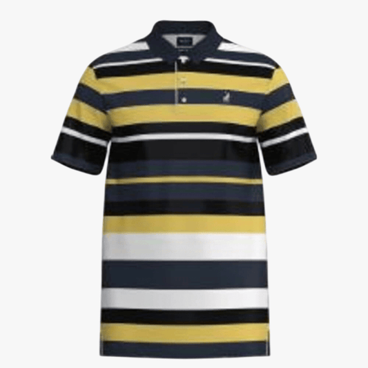 Polo Mens Stripe Dm Short Sleeve Golfer Navy | Polo