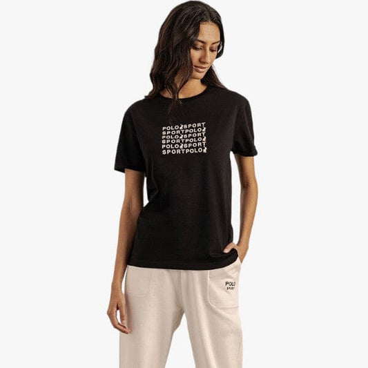 Polo Womens Olivia Embroid Short Sleeve Tee Black Polo