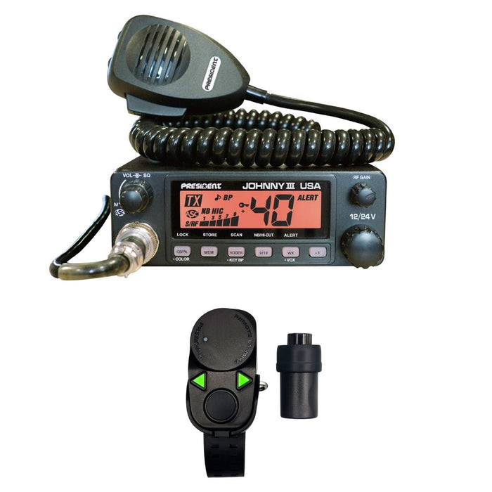 President Johnny III CB Radio, PRESIDENT BT MIKE BLUETOOTH CB RADIO MICROPHONE Combo - CB Radio Supply